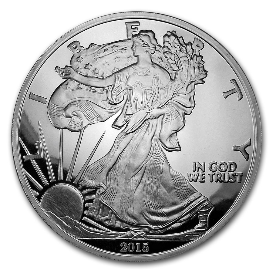 4 oz Silver Round - 2015 Silver Eagle (w/Box & COA)