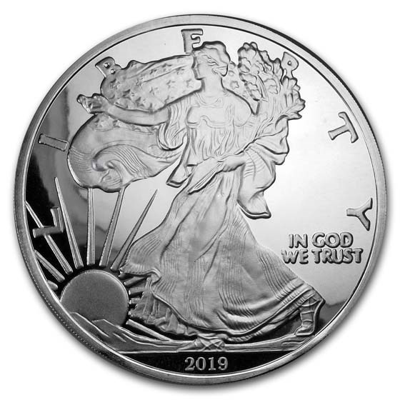 4 oz Silver Round - 2019 Silver Eagle (w/Box & COA)