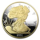 4 oz Silver Round - American Silver Eagle (Gilded)