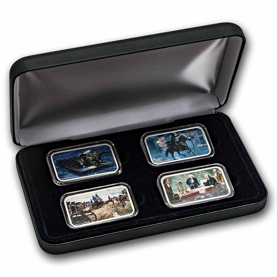 Buy 4x 1 oz Silver American Rev Paintings Colorized Bars | APMEX