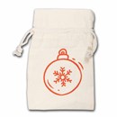 4 x 6 Muslin Draw-String Pouch (Christmas Ornament)