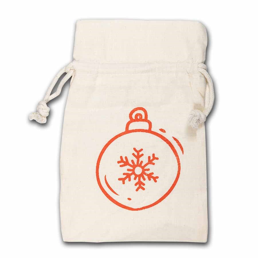 4 x 6 Muslin Draw-String Pouch (Christmas Ornament)