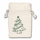 4 x 6 Muslin Draw-String Pouch (Christmas Tree)