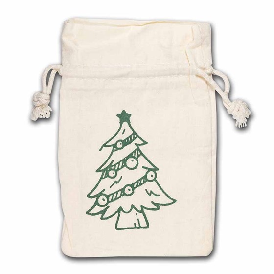 4 x 6 Muslin Draw-String Pouch (Christmas Tree) 4 x 6 Muslin Draw-String Pouch (Christmas Tree)