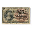 4th Issue Fractional Currency 10 Cents Fine (Fr#1258)