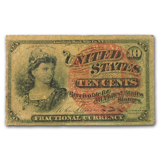 4th Issue Fractional Currency 15 Cents Fine (Fr#1271) 4th Issue Fractional Currency 15 Cents Fine (Fr#1271)