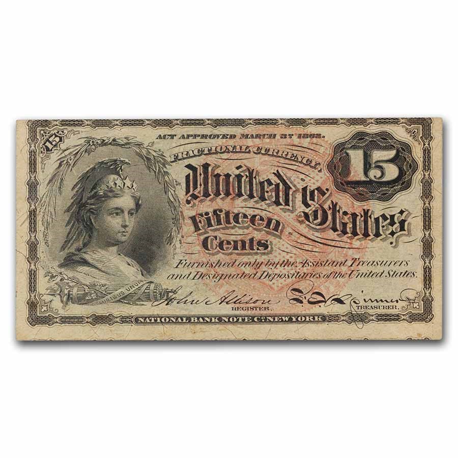 4th Issue Fractional Currency 15 Cents XF (Fr#1267)