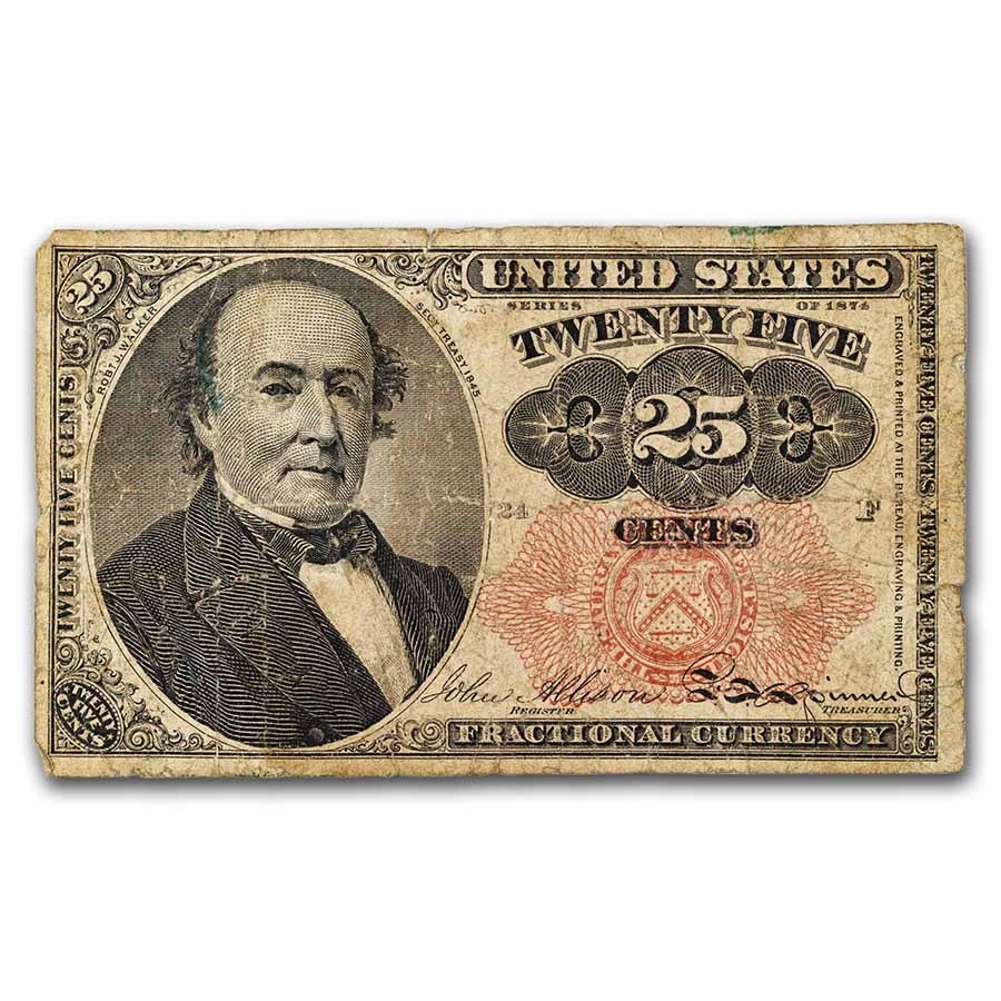 4th Issue Fractional Currency 25 Cents Fine (Fr#1308)
