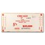 $5.00 FRN Federal Reserve Note Brick Label Front and Back Wood