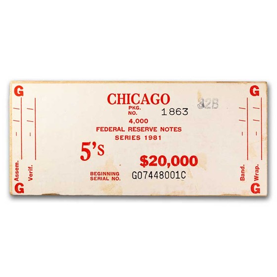 $5.00 FRN Federal Reserve Note Brick Label Front and Back Wood $5.00 FRN Federal Reserve Note Brick Label Front and Back Wood