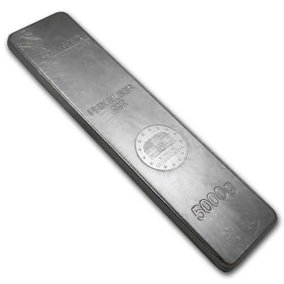 5,000 gram Silver Bar - Geiger (Security Line Series) 5,000 gram Silver Bar - Geiger (Security Line Series)
