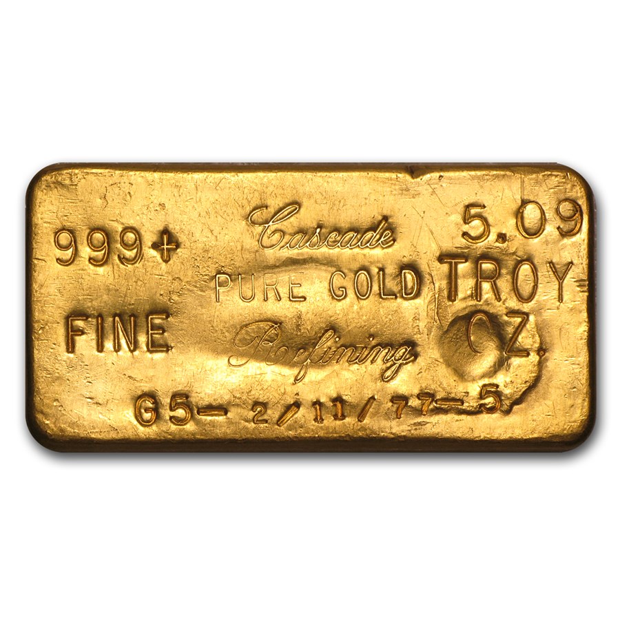 Buy 5.09 oz Gold Bar Cascade Refining APMEX