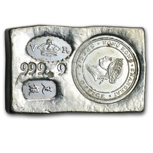 5.18 oz Silver Bar - Hong Kong & Shanghai Specie Office