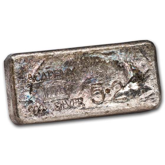 5.2 oz Silver Bar - Academy (Vintage) 5.2 oz Silver Bar - Academy (Vintage)