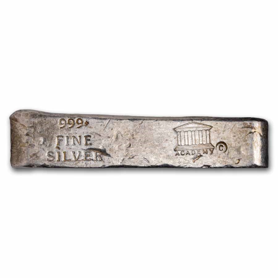 5.40 oz Silver Bar - Academy (Old Pour/Finger Style)