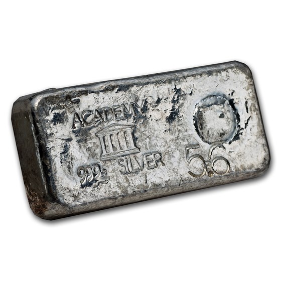 5.6 oz Silver Bar - Academy (Vintage) 5.6 oz Silver Bar - Academy (Vintage)
