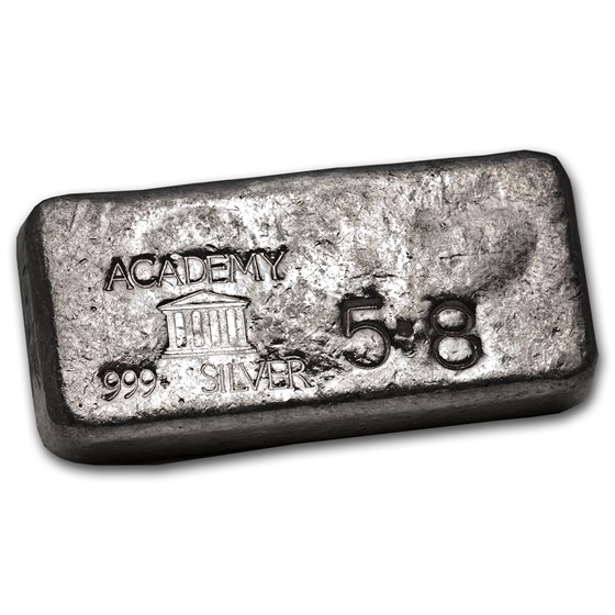 5.80 oz Silver Bar - Academy (Vintage) 5.80 oz Silver Bar - Academy (Vintage)