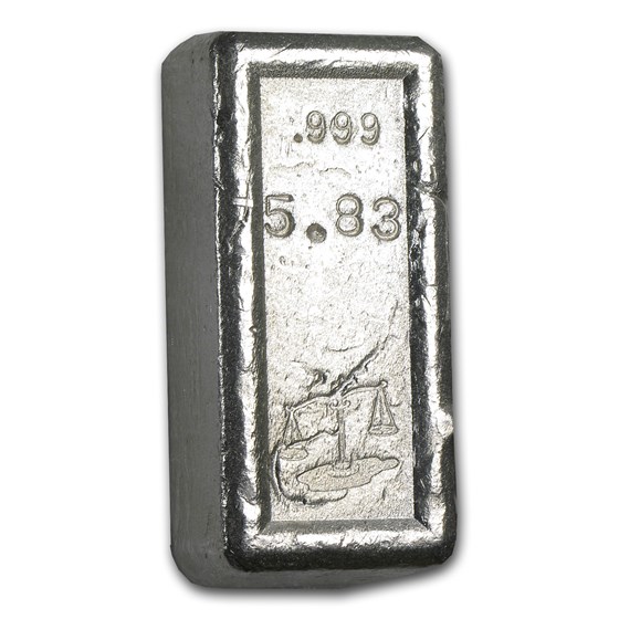 5.83 oz Silver Bar - D&H Company (Scales of Justice)