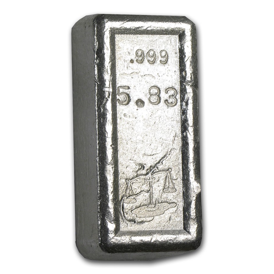 5.83 oz Silver Bar - D&H Company (Scales of Justice)