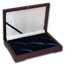 5 coin Wood Presentation Box - Silver/Gold Eagle Sets