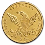 $5 Gold Classic Head Half Eagle AU Details (Cleaned)