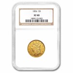 $5 Gold Classic Head Half Eagle XF-40 NGC/PCGS