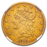 $5 Gold Classic Head Half Eagle XF-45 NGC/PCGS