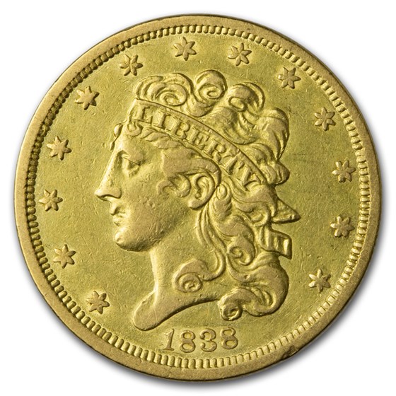 $5 Gold Classic Head Half Eagle XF $5 Gold Classic Head Half Eagle XF