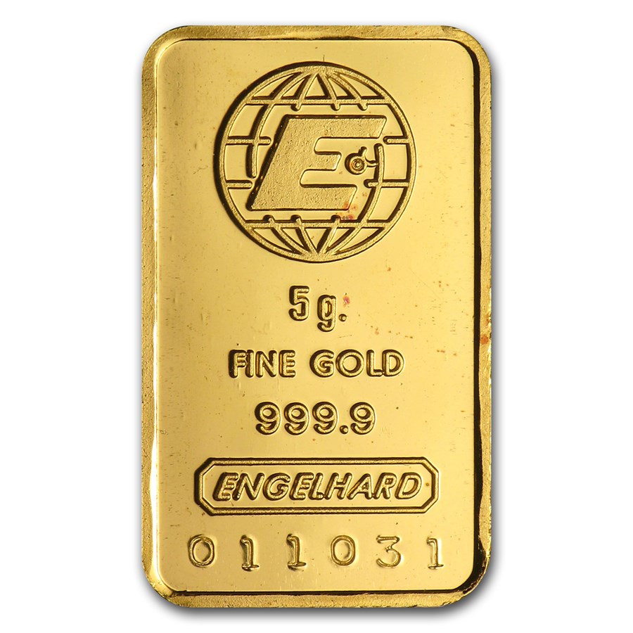 5 gram Gold Bar - Engelhard
