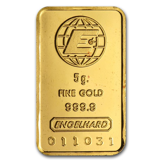 5 gram Gold Bar - Engelhard 5 gram Gold Bar - Engelhard