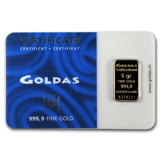 5 gram Gold Bar - Goldas (In Assay) 5 gram Gold Bar - Goldas (In Assay)