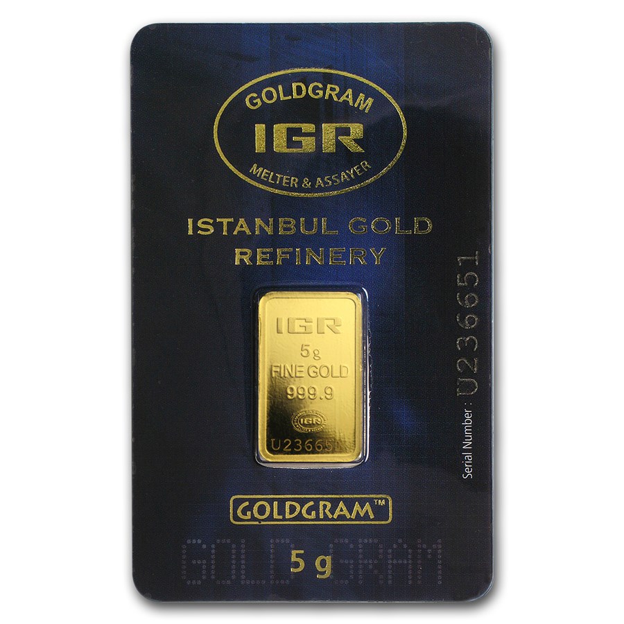 5 gram Gold Bar - Istanbul Gold Refinery (In Assay)
