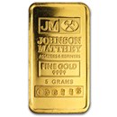 5 gram Gold Bar - Johnson Matthey