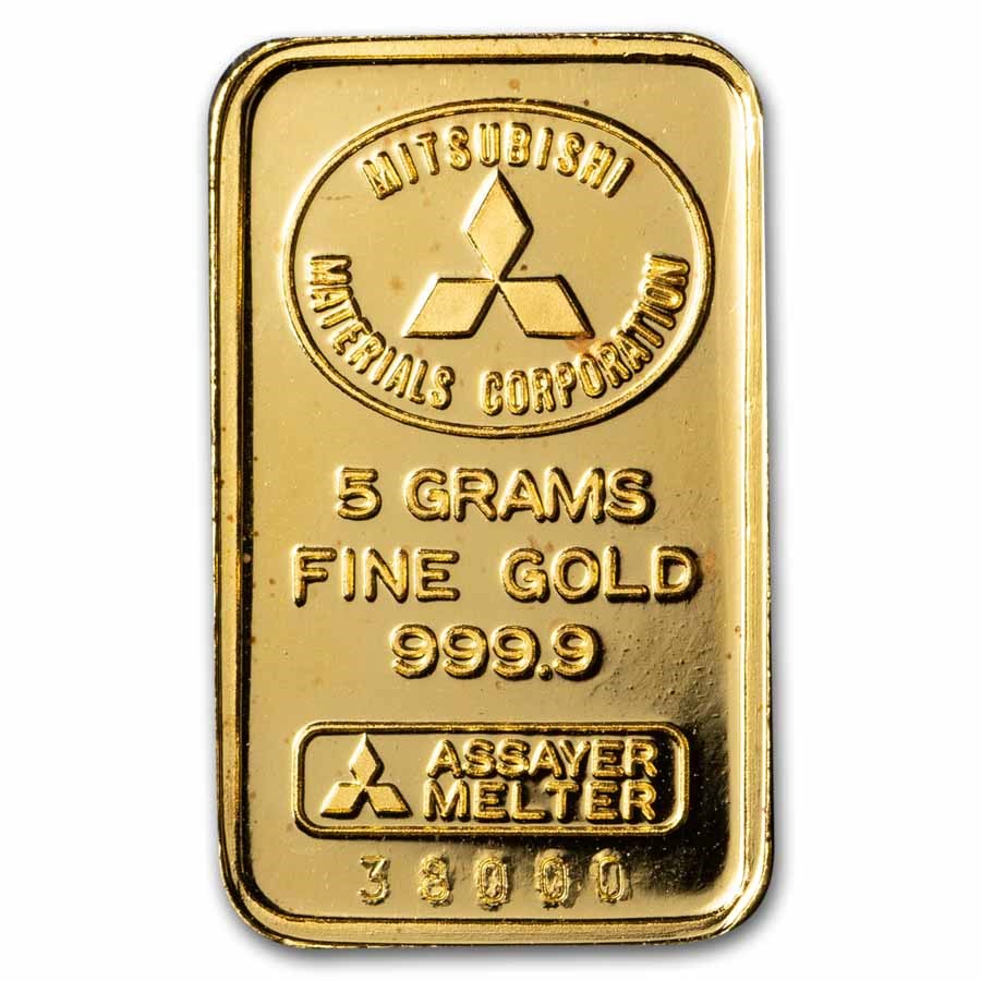 5 gram Gold Bar - Mitsubishi Materials Corp (MMC)