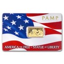 5 gram Gold Bar - PAMP America The Free; Statue of Liberty