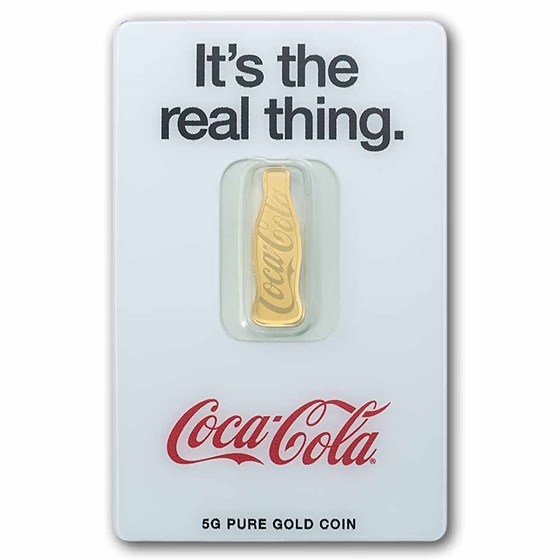 5 gram Gold Bar - PAMP Coca-Cola® 140 Years Anniversary