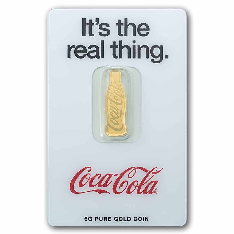 5 gram Gold Bar - PAMP Coca-Cola® 140 Years Anniversary