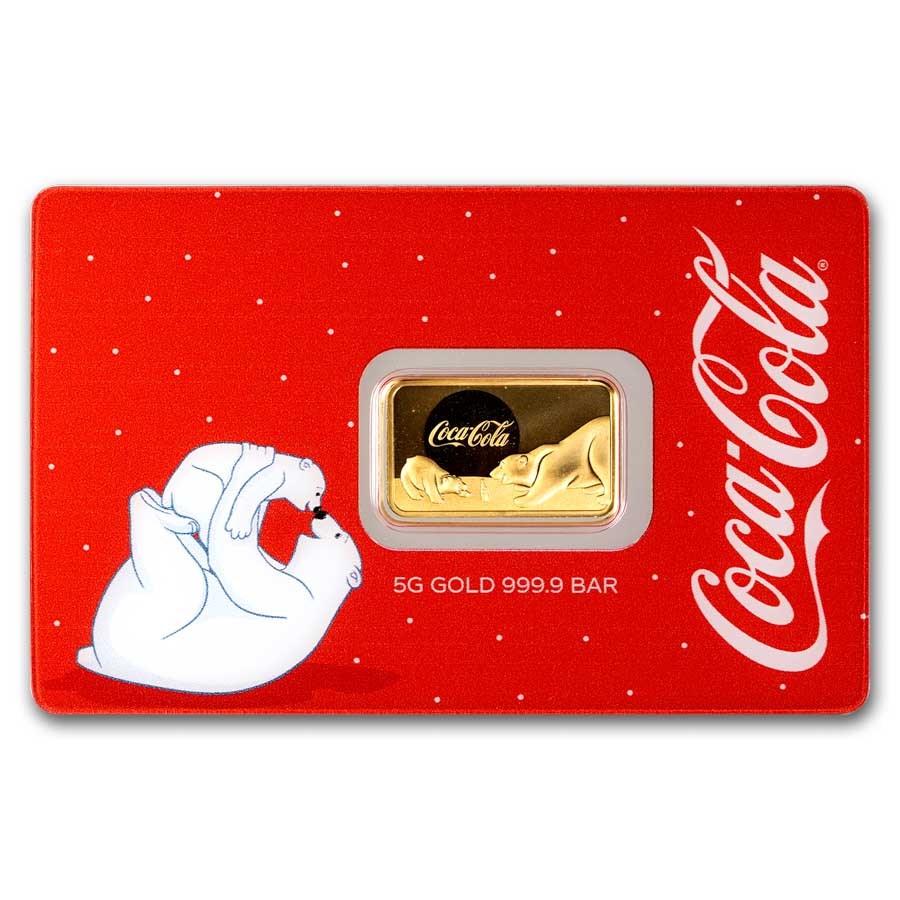 5 gram Gold Bar - PAMP Coca-Cola® Polar Bear