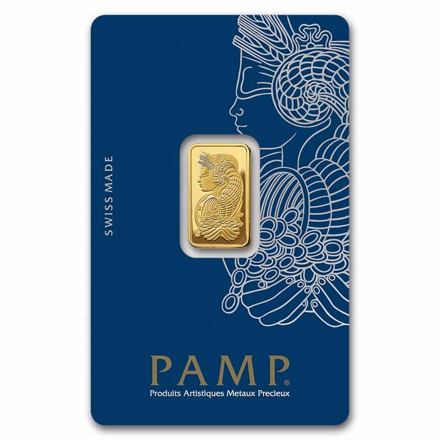 5 gram Gold Bar - PAMP Lady Fortuna Veriscan® (In Assay)