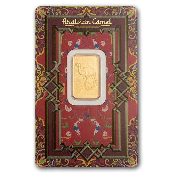 5 gram Gold Bar - PAMP Suisse Arabian Camel (In Assay w/ Frame)