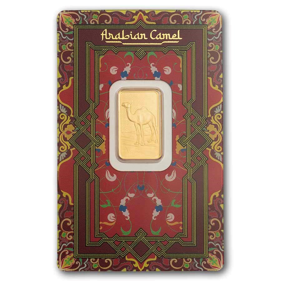 5 gram Gold Bar - PAMP Suisse Arabian Camel (In Assay w/ Frame)