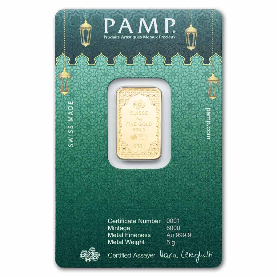 5 gram Gold Bar - PAMP Suisse (Eid Mubarak) | eBay