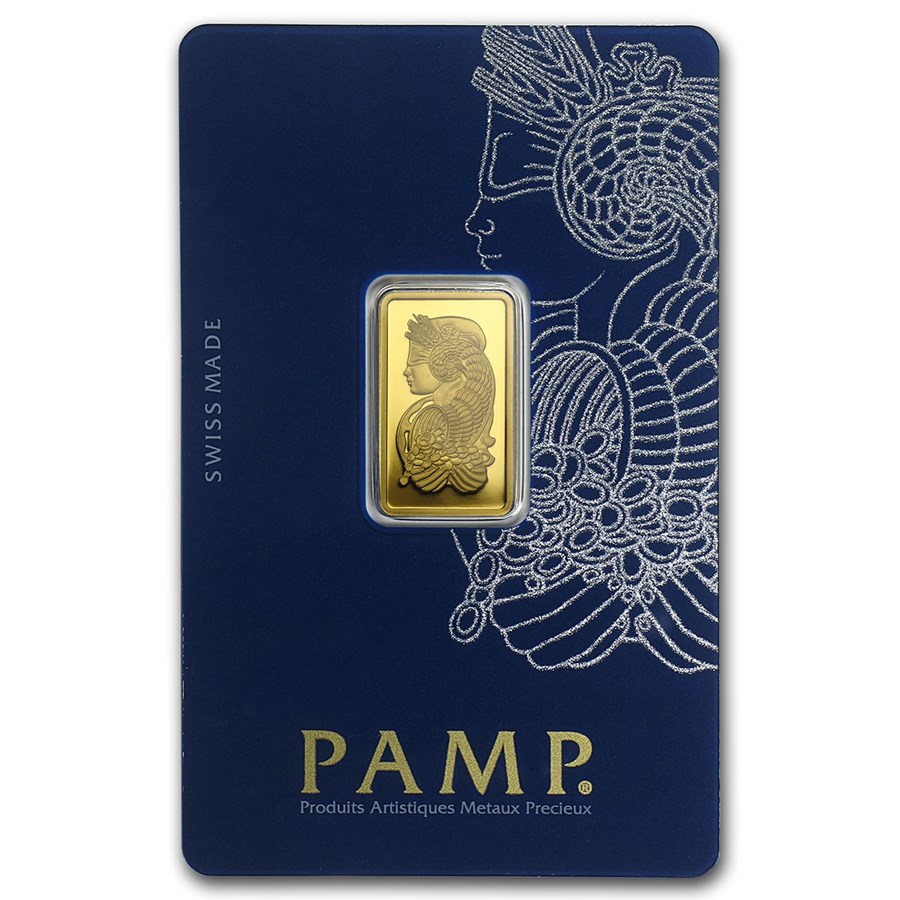 5 gram Gold Bar - PAMP Suisse Lady Fortuna Veriscan® (In Assay)