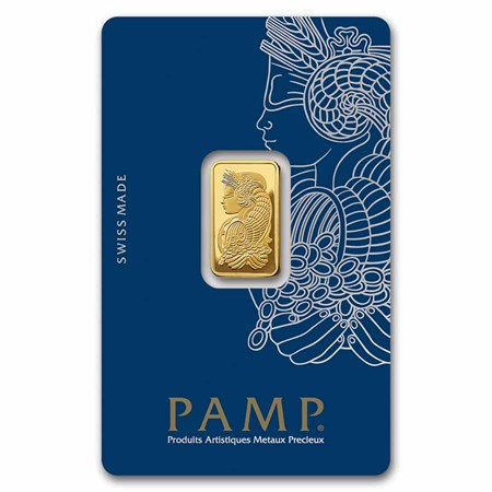 5 Gram Gold Bar Pamp Suisse Lady Fortuna Veriscan In Assay