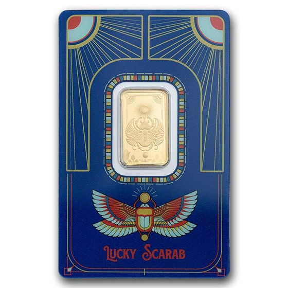 5 gram Gold Bar - PAMP Suisse (Lucky Scarab)