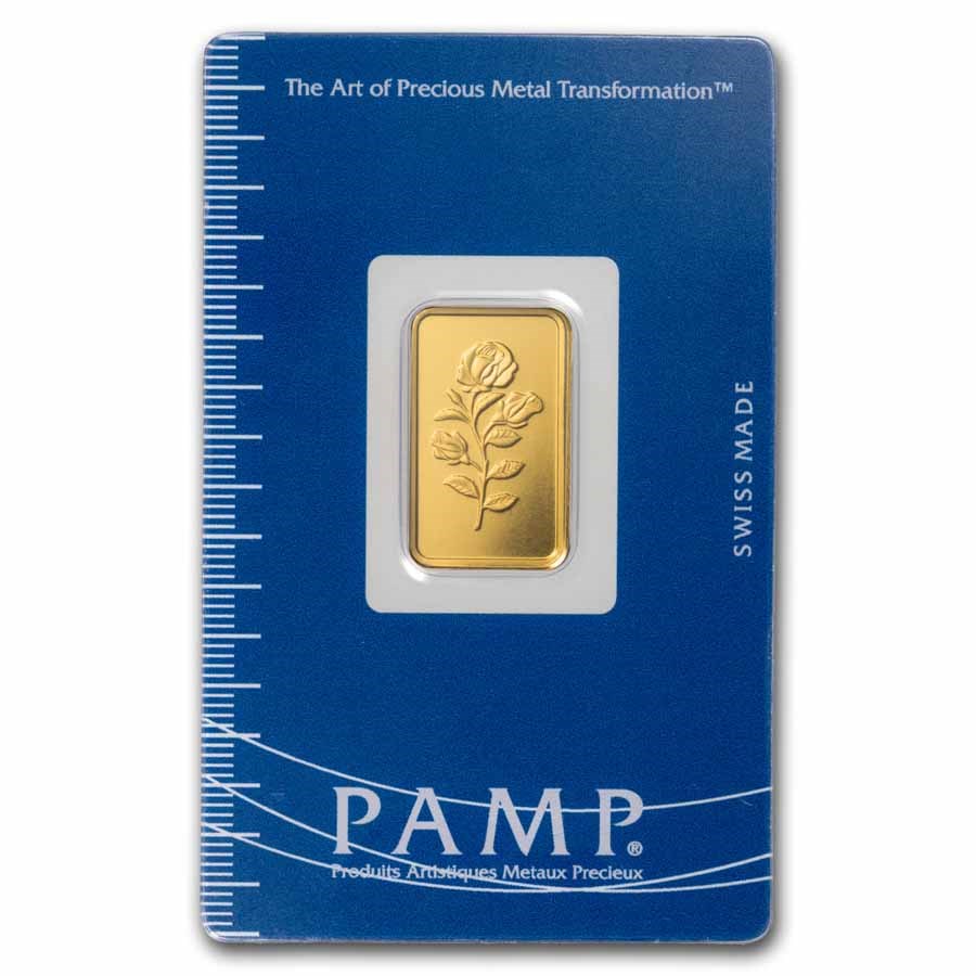 5 gram Gold Bar - PAMP Suisse Rosa (In Assay)