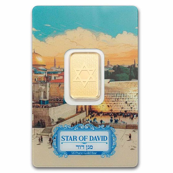 5 gram Gold Bar - PAMP Suisse Star of David