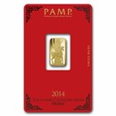 5 gram Gold Bar - PAMP Suisse Year of the Horse (In Assay)