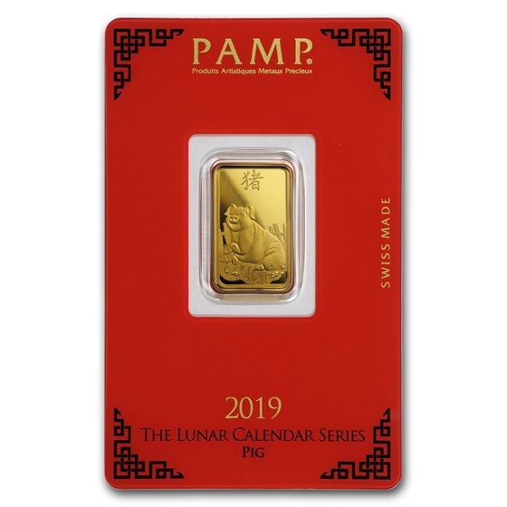 5 gram Gold Bar - PAMP Suisse Year of the Pig (In Assay) 5 gram Gold Bar - PAMP Suisse Year of the Pig (In Assay)