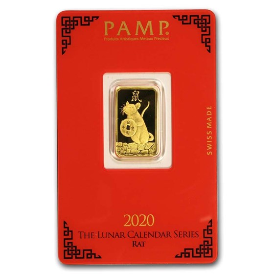 5 gram Gold Bar - PAMP Suisse Year of the Rat (In Assay) 5 gram Gold Bar - PAMP Suisse Year of the Rat (In Assay)